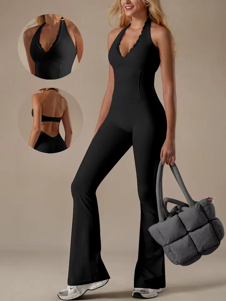 Women’s Backless Halter Jumpsuit