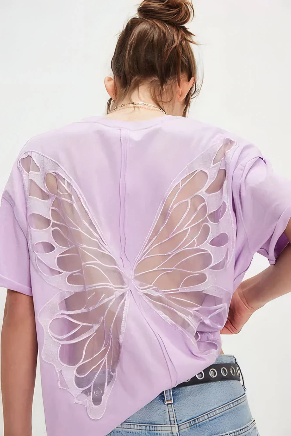 Butterfly Designer Backless Shirt