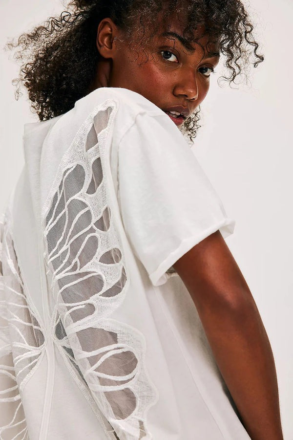 Butterfly Designer Backless Shirt