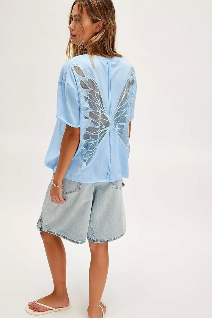 Butterfly Designer Backless Shirt