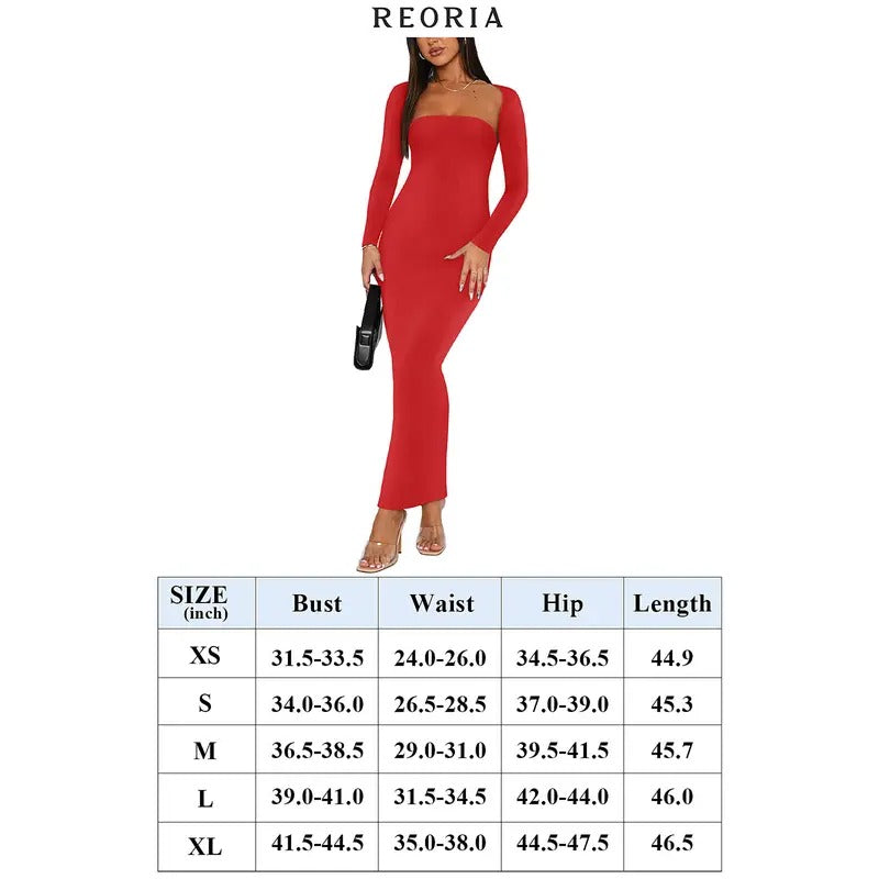 Womens Sexy Summer LongSleeves Strapless Fashion Maxi Dress