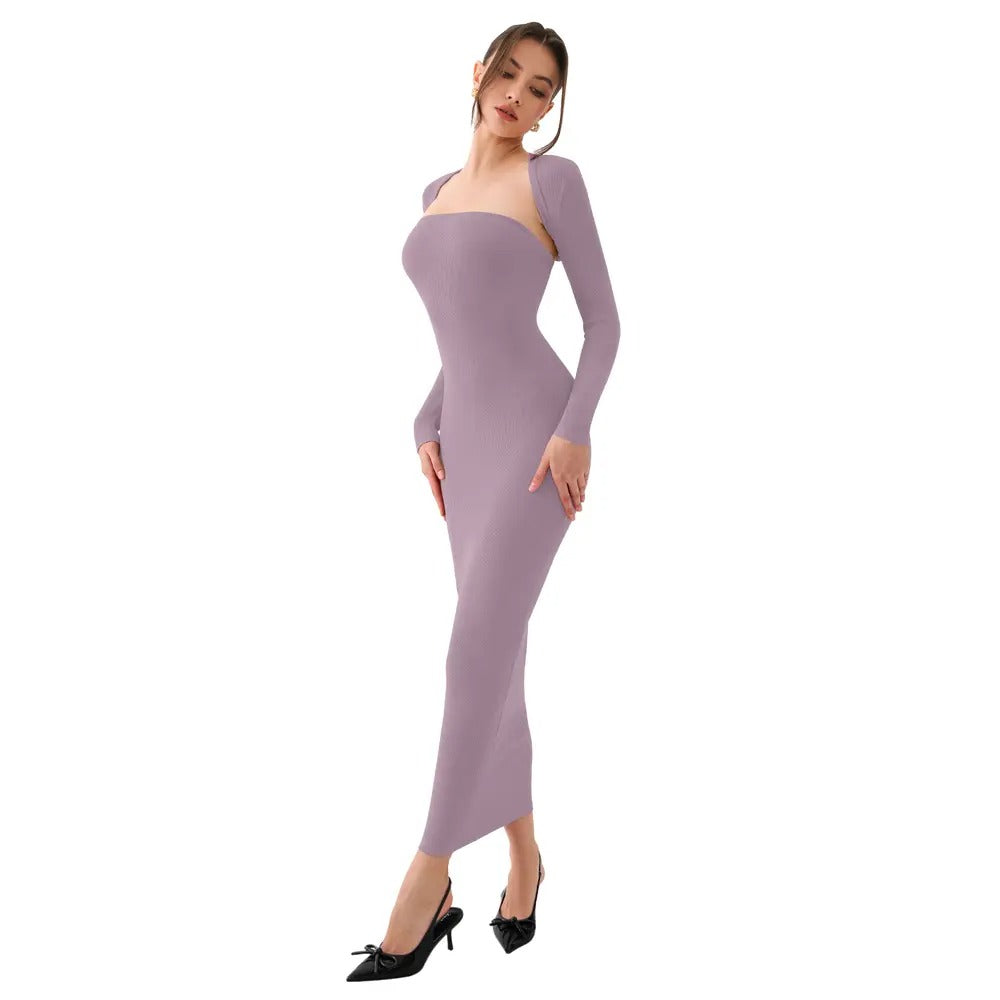 Womens Sexy Summer LongSleeves Strapless Fashion Maxi Dress