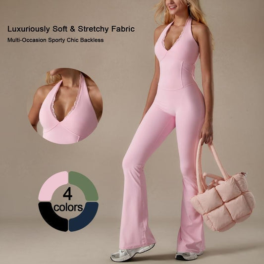 Women’s Backless Halter Jumpsuit