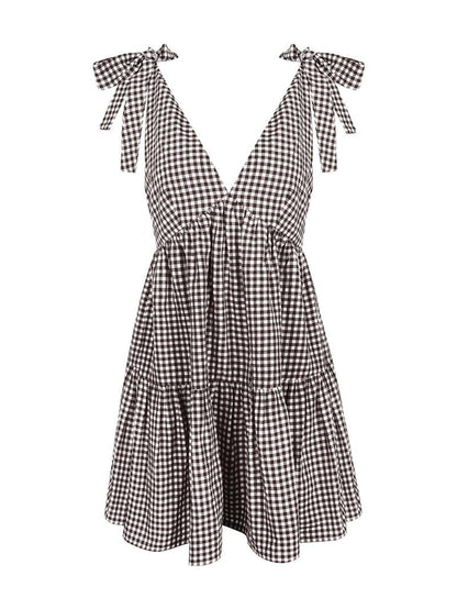 Women Summer Vintage Flowy Tank Mini Dress