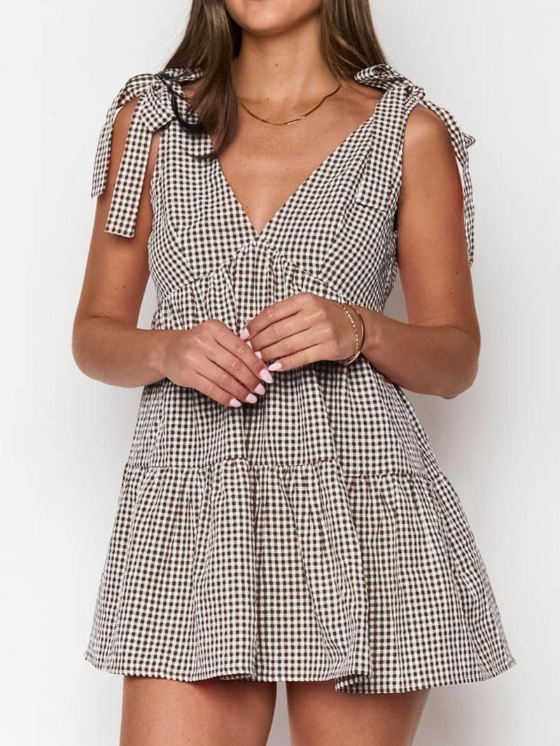 Women Summer Vintage Flowy Tank Mini Dress