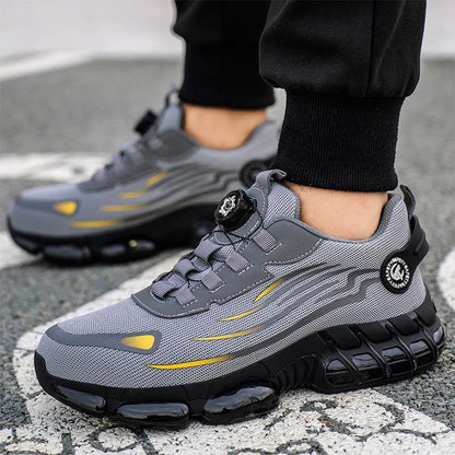 Rotating Button Men’s Steel Toe Safety Sneakers