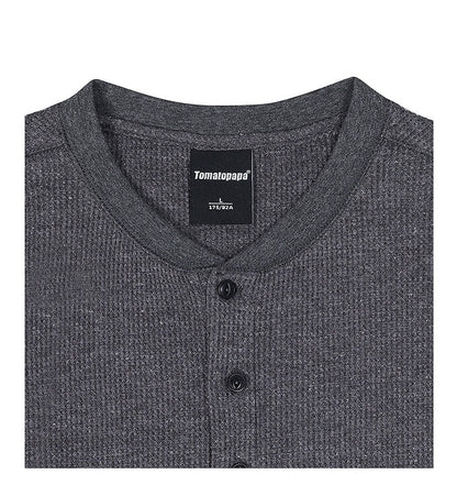 Fitted Long Sleeve Henley Shirt