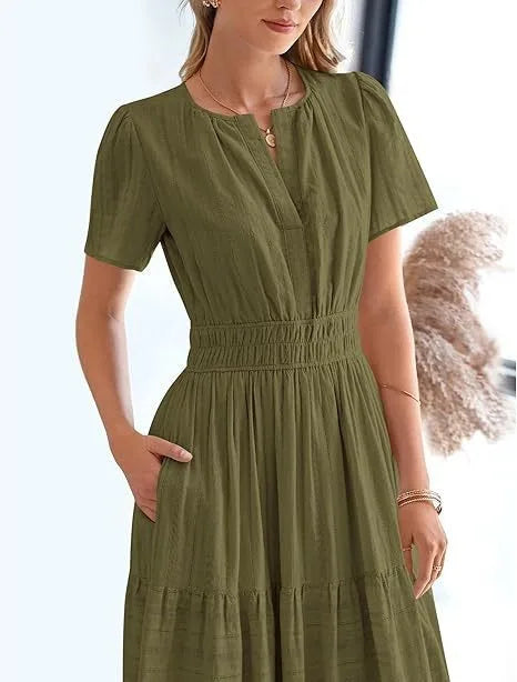 Elegant Lace Maxi Dress – Ethereal V‑Neck with Floral Embroidery