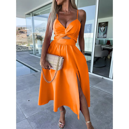 Elysian Denim Wide‑Leg Jumpsuit with Adjustable Straps