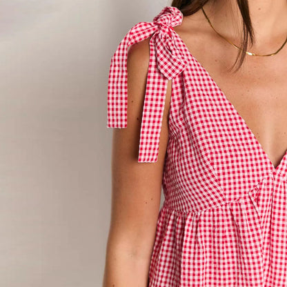 Women Summer Vintage Flowy Tank Mini Dress