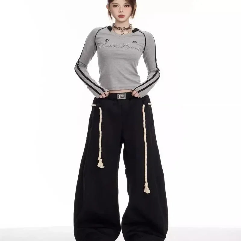 Casual Straight Drag Pants
