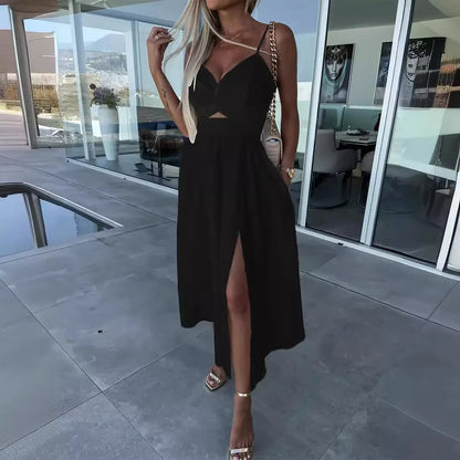 Elysian Denim Wide‑Leg Jumpsuit with Adjustable Straps