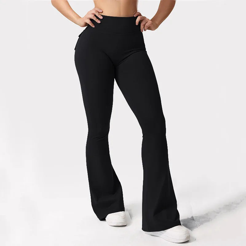 Women’s Wide-Leg Yoga Pants – Stretchy, Comfy & Pocketed