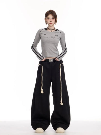 Casual Straight Drag Pants