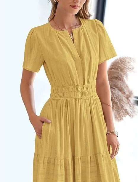 Elegant Lace Maxi Dress – Ethereal V‑Neck with Floral Embroidery