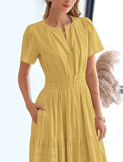 Elegant Lace Maxi Dress – Ethereal V‑Neck with Floral Embroidery