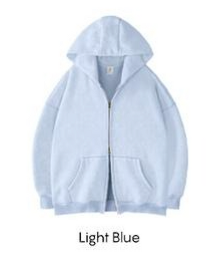 Unisex Oversized Acid Wash Zip-Up Hoodie