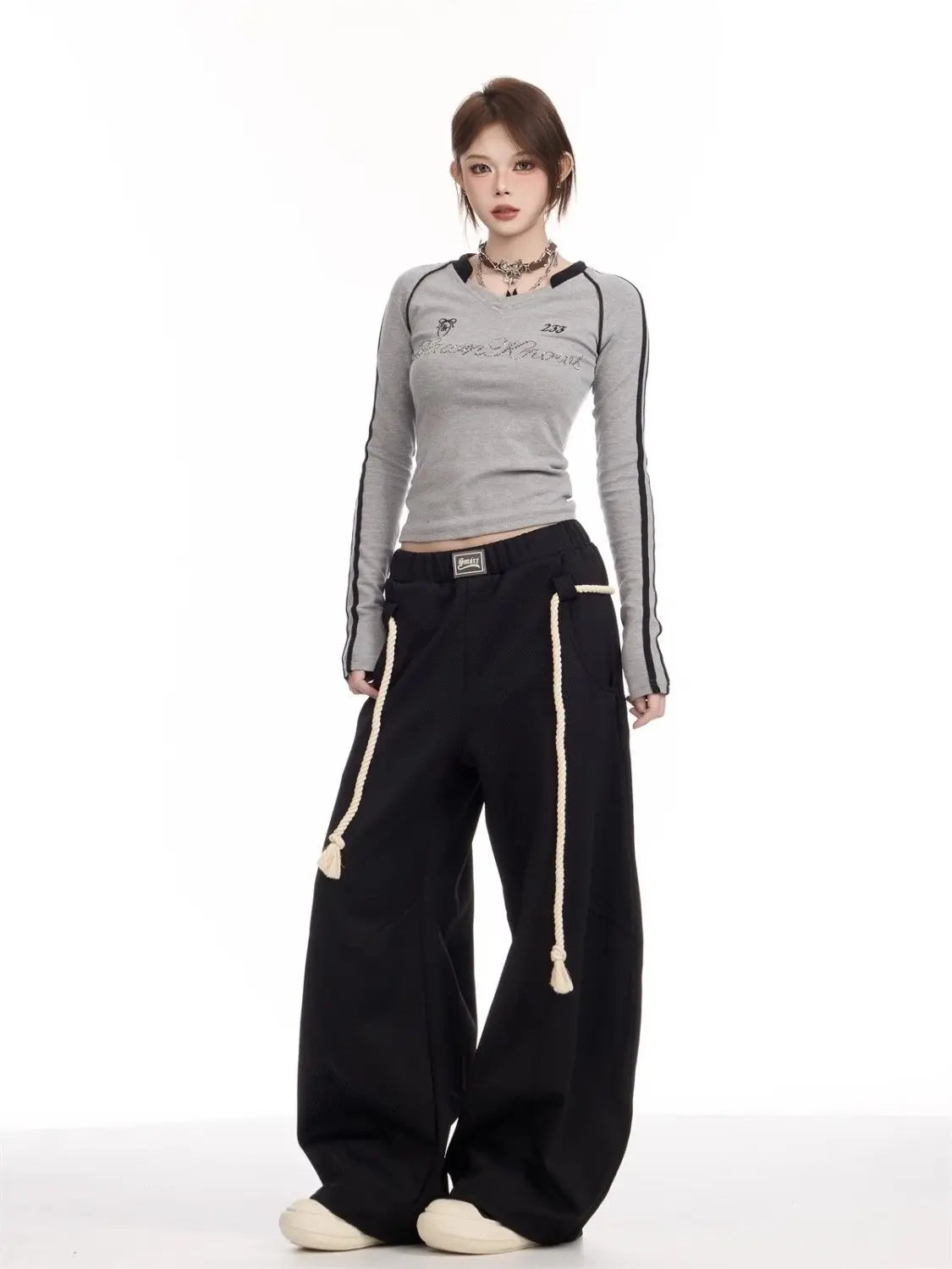 Casual Straight Drag Pants