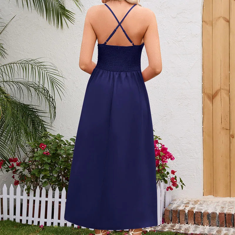 Romantic Tulle Midi Dress with Ruffle Shoulder & Lace Hem