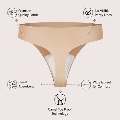 Seamless Camel Toe Cover Thong