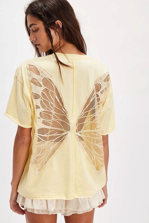 Butterfly Designer Backless Shirt