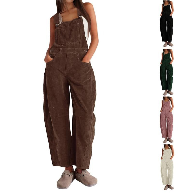 Women’s Wide Leg Corduroy Overalls