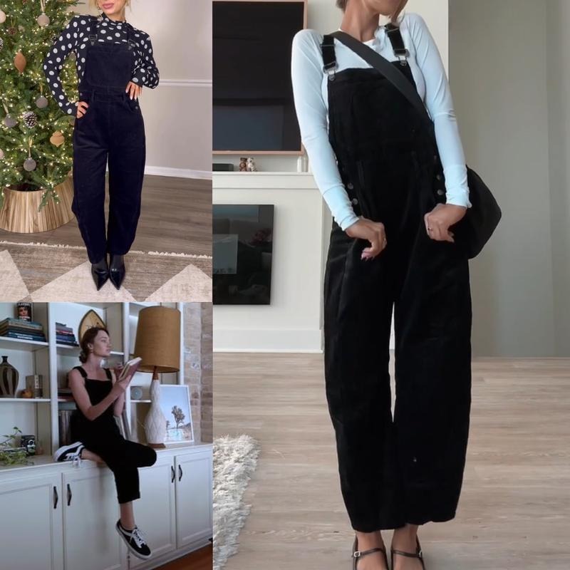 Women’s Wide Leg Corduroy Overalls