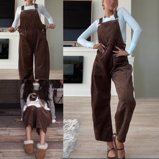Women’s Wide Leg Corduroy Overalls