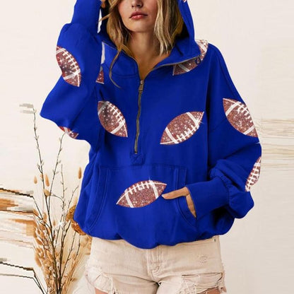 Women’s Game Day Sequin Football Hoodie