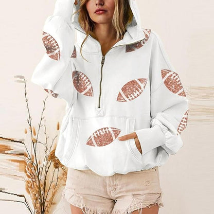 Women’s Game Day Sequin Football Hoodie