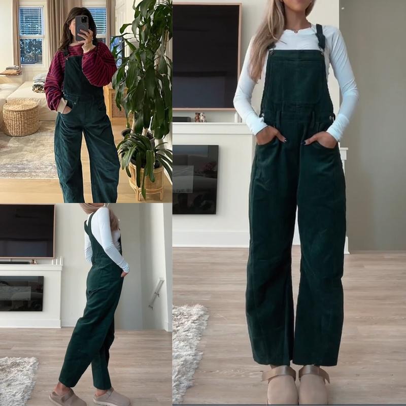 Women’s Wide Leg Corduroy Overalls