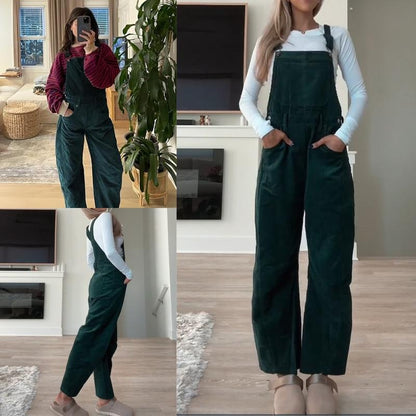 Women’s Wide Leg Corduroy Overalls